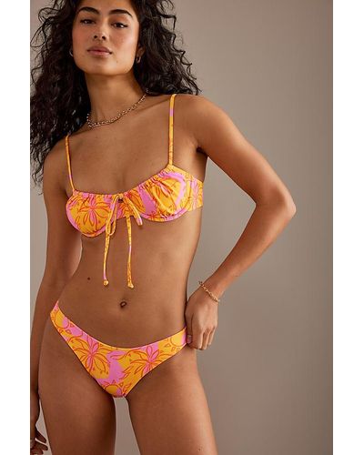 Kulani Kinis Sangria Floral Bikini Bottom - Orange