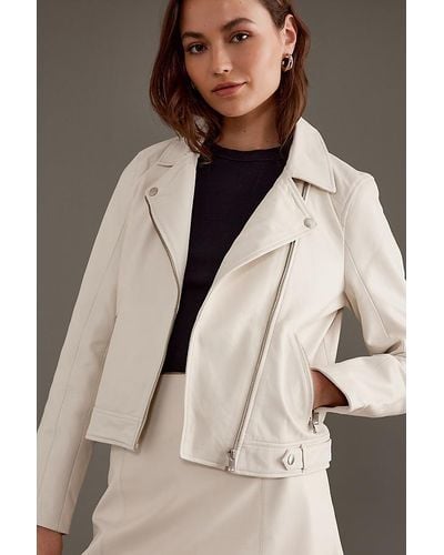 SELECTED Katie Leather Jacket - Natural