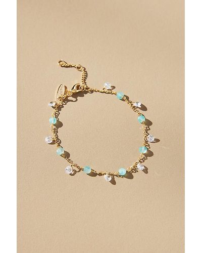 Serefina Gold-plated Birthstone Charm Bracelet - Natural