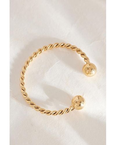 Tilly Sveaas Gold-plated Roped Torque Bangle Bracelet - Metallic