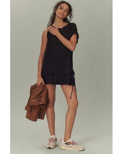 Daily Practice by Anthropologie Short-sleeve Chill Out Mini Dress - Black