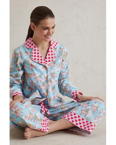Karen Mabon Flying Pigs Pyjama Set - Multicolour