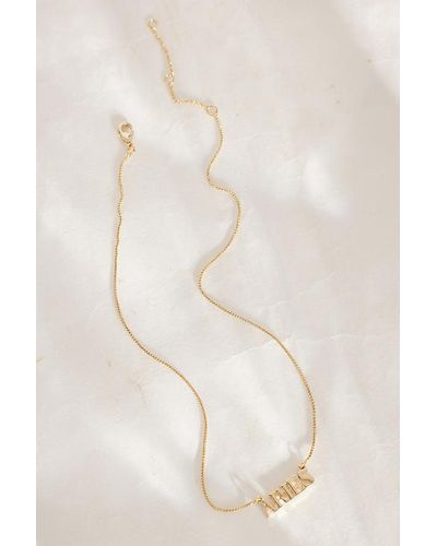 Anthropologie Zodiac Word Necklace - Natural