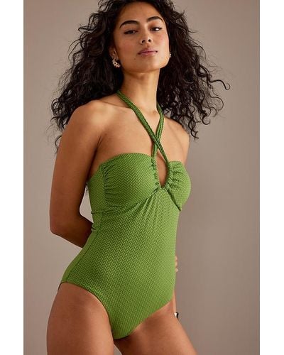 Sea Level Nouveau Halter One-piece Swimsuit - Green