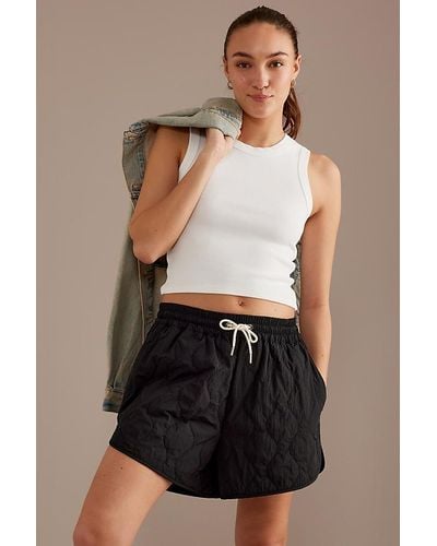 Varley Connell Quilted Pull-on Shorts - Black