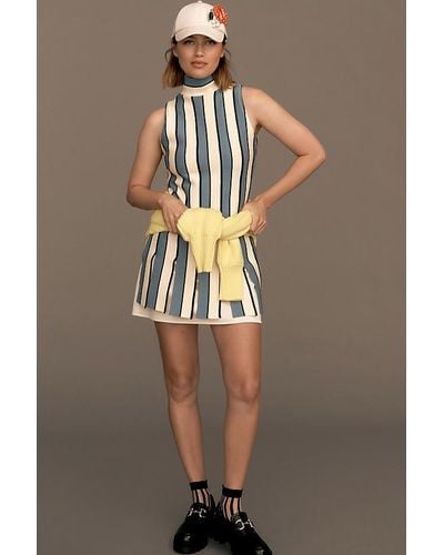 Eva Franco Mock-neck Sleeveless Mini Dress - Brown