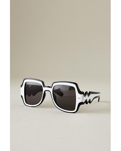 Anthropologie Squiggle Arm Sunglasses - Metallic