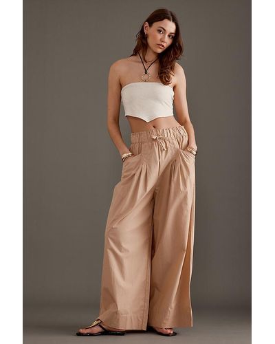 Maeve Skirty Utility Wide-leg Trousers - Brown