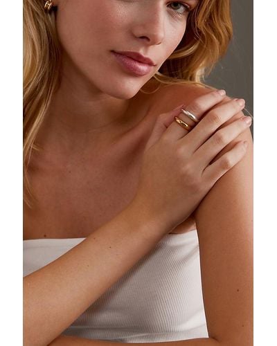 Tilly Sveaas Double Slice Ring, Set Of 2 - Natural