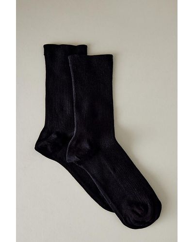 COLORFUL STANDARD Organic Cotton Crew Socks - Black