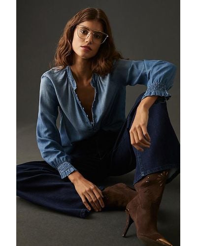 Cloth & Stone Henley Shirt - Blue