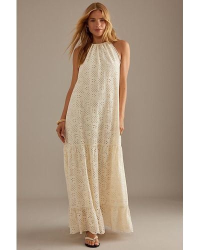 Y.A.S Y. A.s Yasmilia Sleeveless Broderie Maxi Dress - Natural