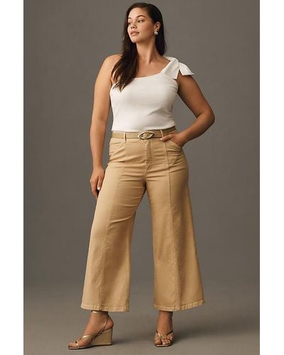 Maeve The Delaney Crop Clean-seamed High-rise Wide-leg Jeans By - Brown