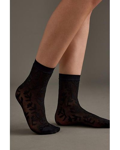 Swedish Stockings Flora Semi-sheer Socks - Brown