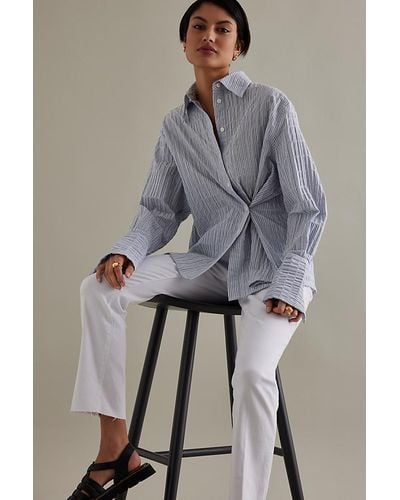 ALIGNE Hakeem Wrap Shirt - Grey
