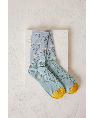 Bonne Maison Floral Watercolour Socks - Blue