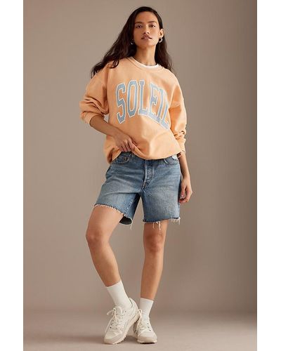 Anthropologie Soleil Oversized Sweatshirt - Orange
