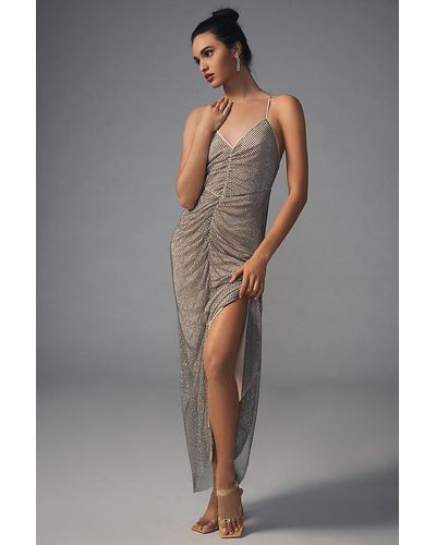 Vineet Bahl Diamond-mesh Dress - Grey