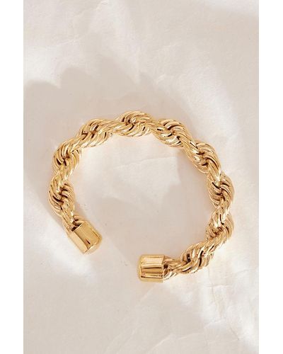 Tilly Sveaas Gold-plated Twisted Rope Torque Bracelet - Natural