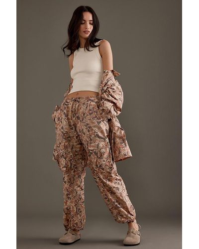 The Upside Printed Utility Cargo Trousers - Brown