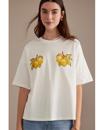 Never Fully Dressed Lemon T-shirt - White