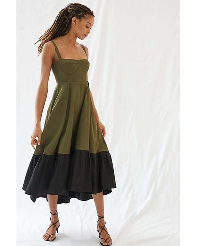 Mare Mare Ruffled Maxi Dress - Green