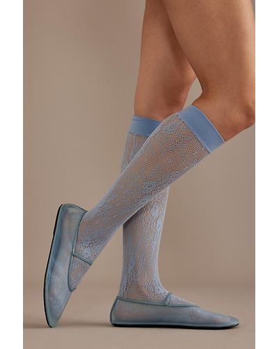 Swedish Stockings Rosa Lace Knee-high Socks - Natural