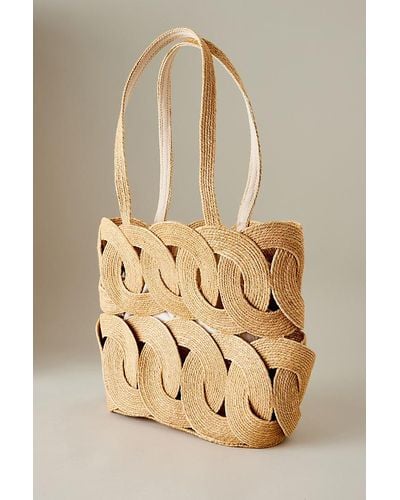 Anthropologie Seagrass Tote Bag - Natural