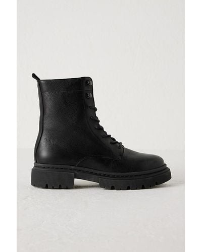H by Hudson Hudson Ripley Leather Lace-up Boots - Black