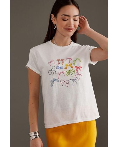 Anthropologie Multi-bow Print Baby T-shirt - Grey