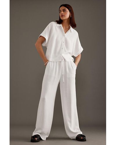 SELECTED Viva-gulia Linen-blend Trousers - White