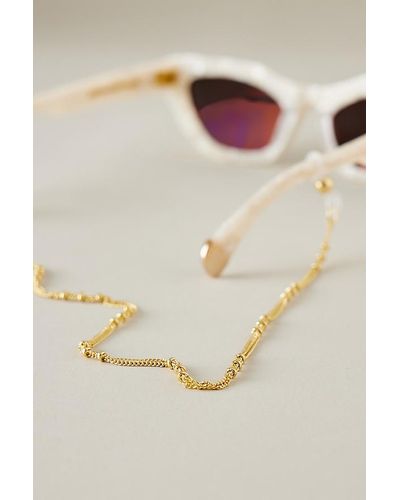 Anthropologie Jimmy Fairly Monterey Sunglasses Chain - Natural
