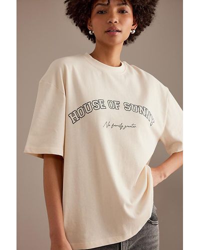 House Of Sunny Family Oversized T-shirt - Natural