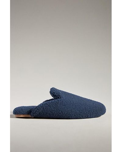 Pilcro Sherpa Loafer Slippers - Blue