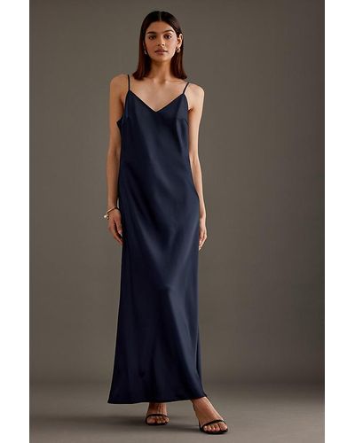 SELECTED Lena Sleeveless Maxi Slip Dress - Blue