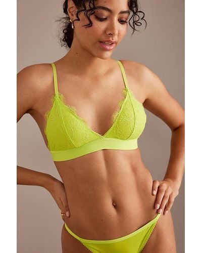 Love Stories Room Service Low-rise Lace-back Thong - Green