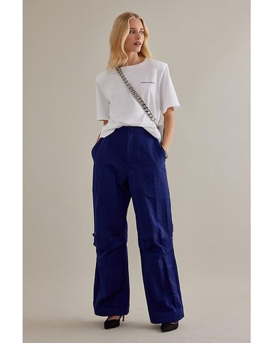 Stella Nova Quinn Wide-leg Utility Trousers - Blue