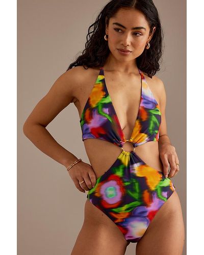Wild Lovers Maya Cutout One-piece Swimsuit - Brown