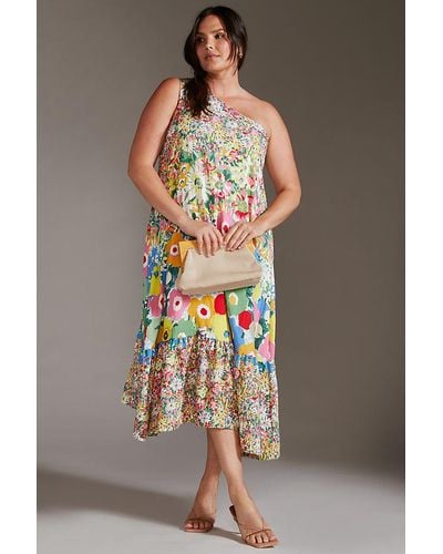 Maeve Flounce Midi Dress - Multicolour
