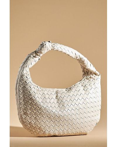 Melie Bianco The Brigitte Woven Faux-leather Shoulder Bag By : Oversized Edition - Brown