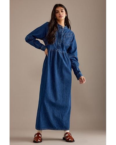 ALIGNE Mirabella Long Sleeve Denim Dress - Blue