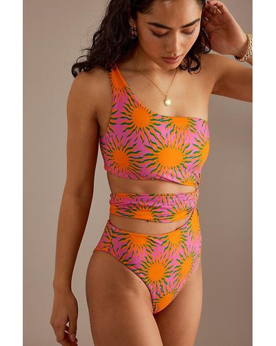 Wild Lovers Soleil One-shoulder One-piece Swimsuit - Orange