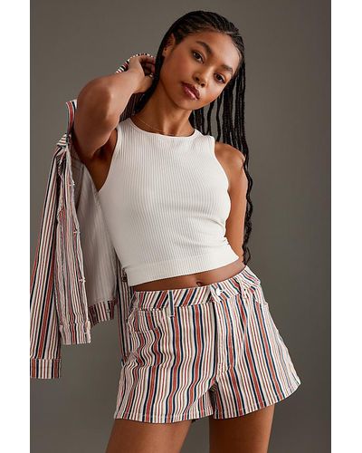 Wrangler Vintage Striped Shorts - Brown