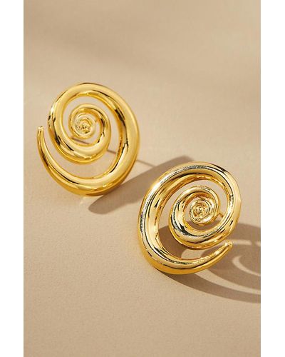 Casa Clara Gold-plated Eternity Swirl Earrings - Metallic