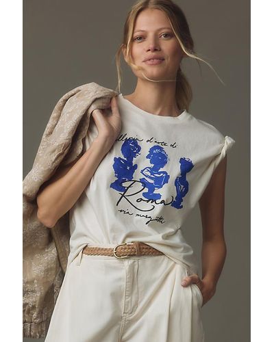 Maeve Busts Graphic Sleeveless T-shirt - Blue
