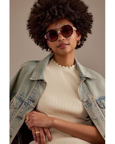 Anthropologie Jimmy Fairly Lilly Sunglasses - Brown