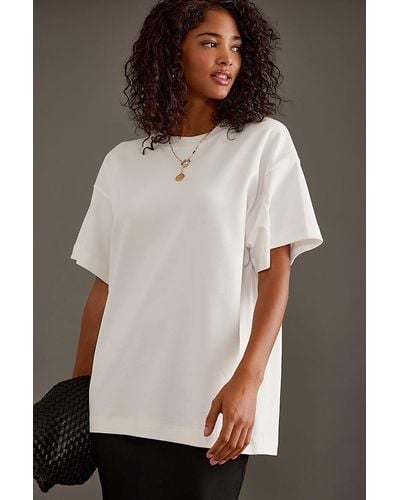 Anthropologie Short-sleeve Oversized T-shirt - White