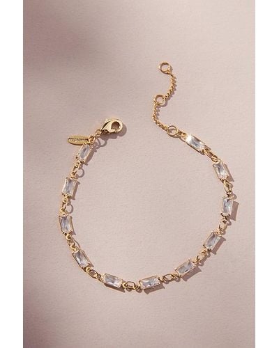 Anthropologie Gold-plated Rectangle Chain Bracelet - Natural