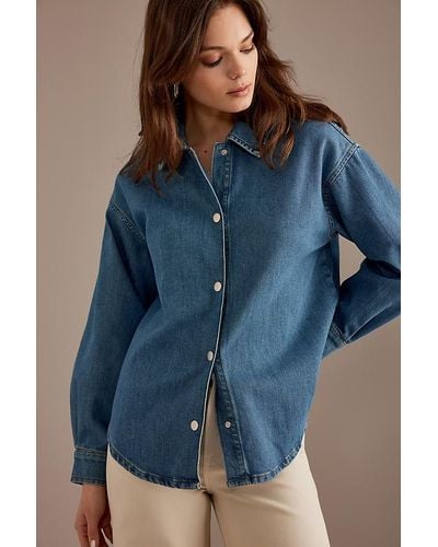 SELECTED Emma Long-sleeve Denim Shirt - Blue