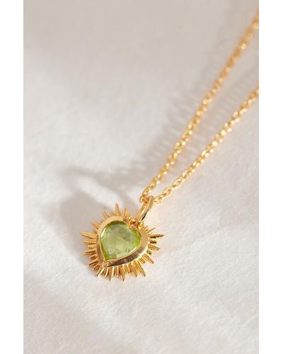 Rachel Jackson Gold-plated Electric Love August Birthstone Peridot Necklace - Natural